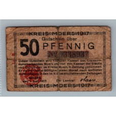 ALEMANIA 1917 BILLETE DE 50 PFENNIG